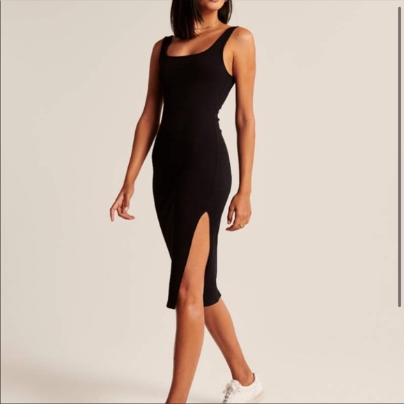 NWT Abercrombie Ribbed MIDI Dress - dusty rose - XL - Picture 1 of 6